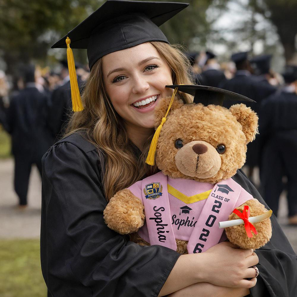 Personalized Plush Graduation Teddy Bear Gift | CWGift74
