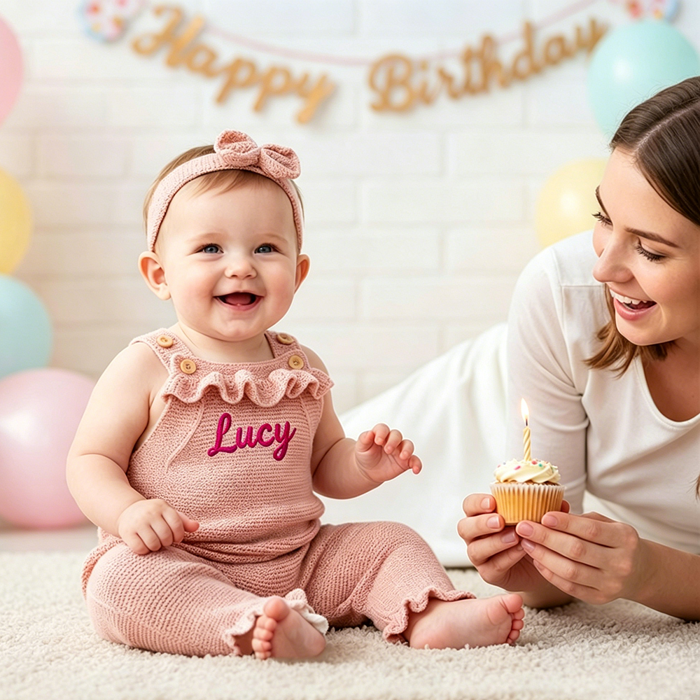 Personalized Embroidered Newborn Coming Home Baby Romper | CWBaby506