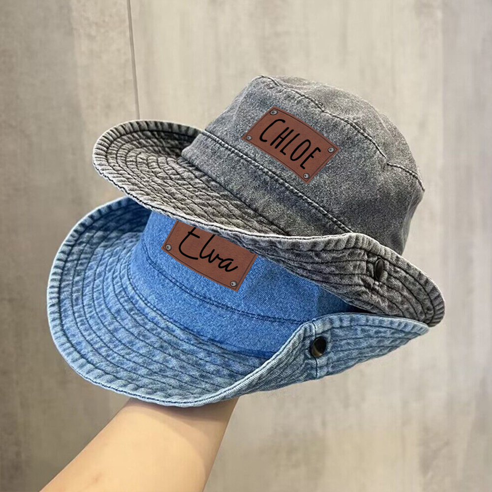 Personalized Cowboy Leather Patch Hat for Comfort & Unique | CWBeach68