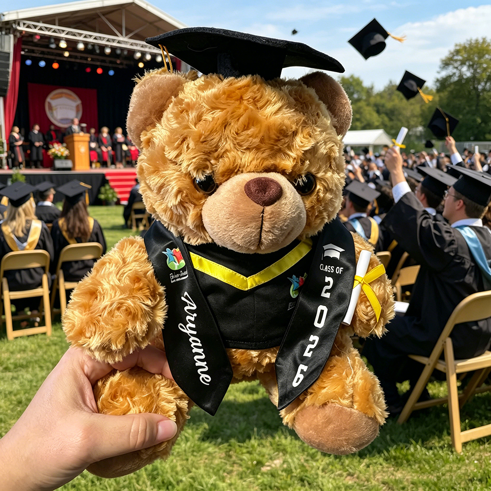Personalized Plush Teddy Graduation Keepsake Gift | CWGift74