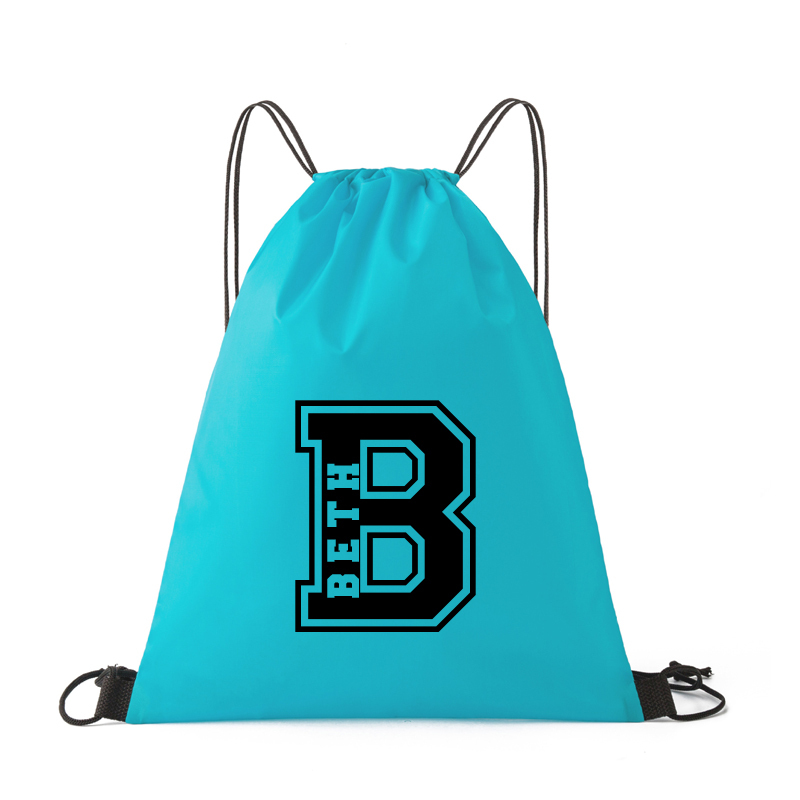 Personalized Initial & Name Beach Drawstring Rucksack Bag | CWBeach70