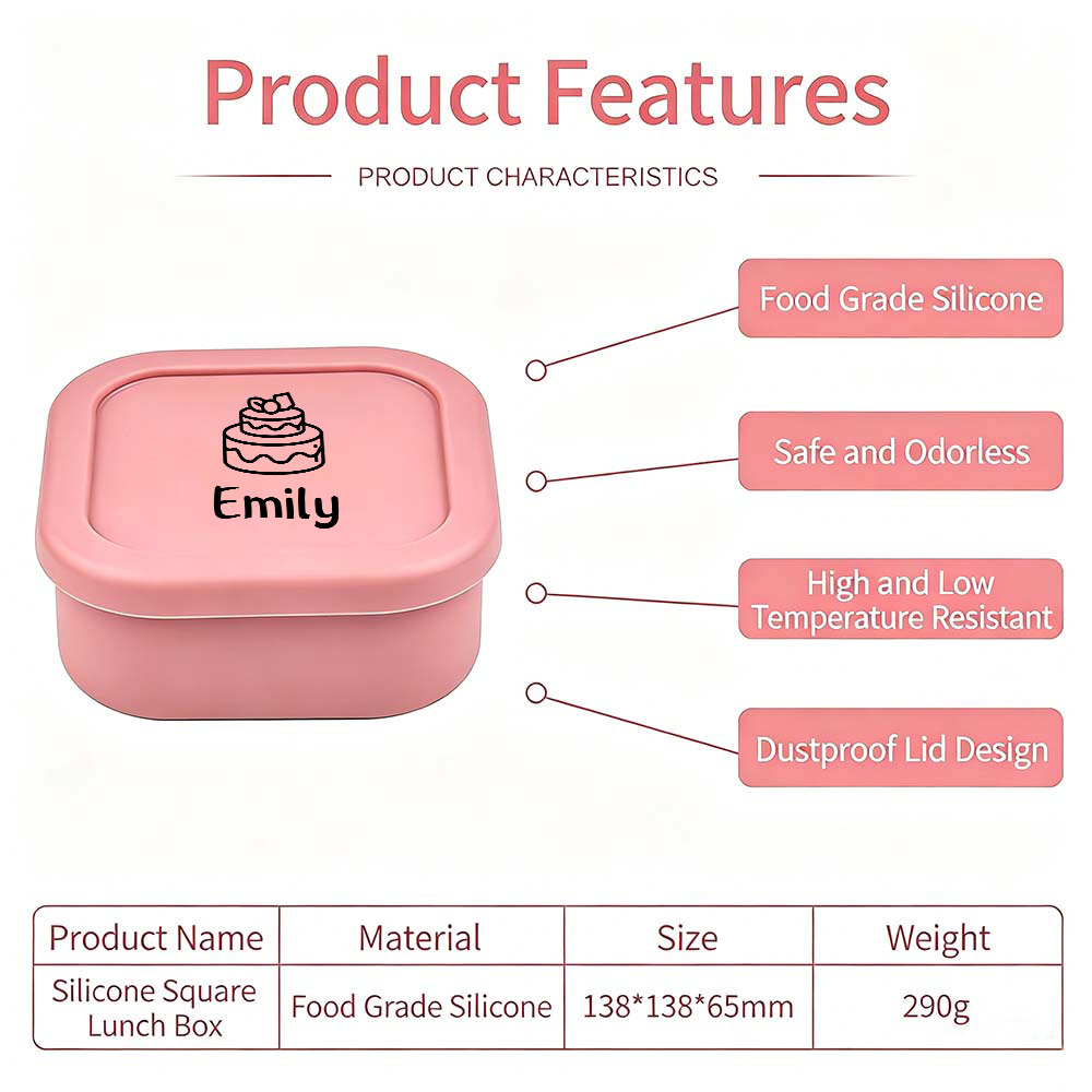 Personalised Kid Food Silicone Bento Box | CWBaby509