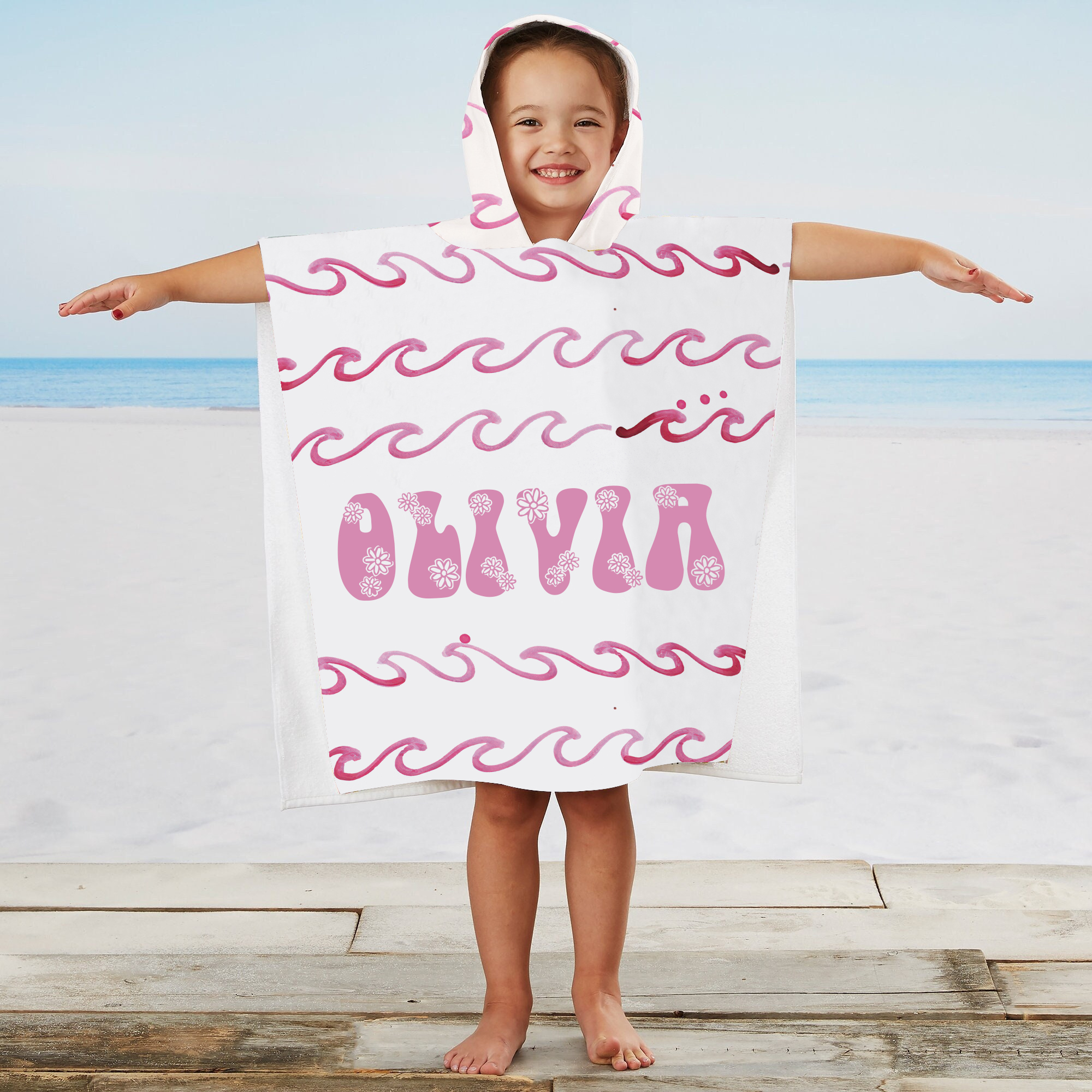 Personalized Hooded Beach Towel for Summer & Beach | CWHTowel42