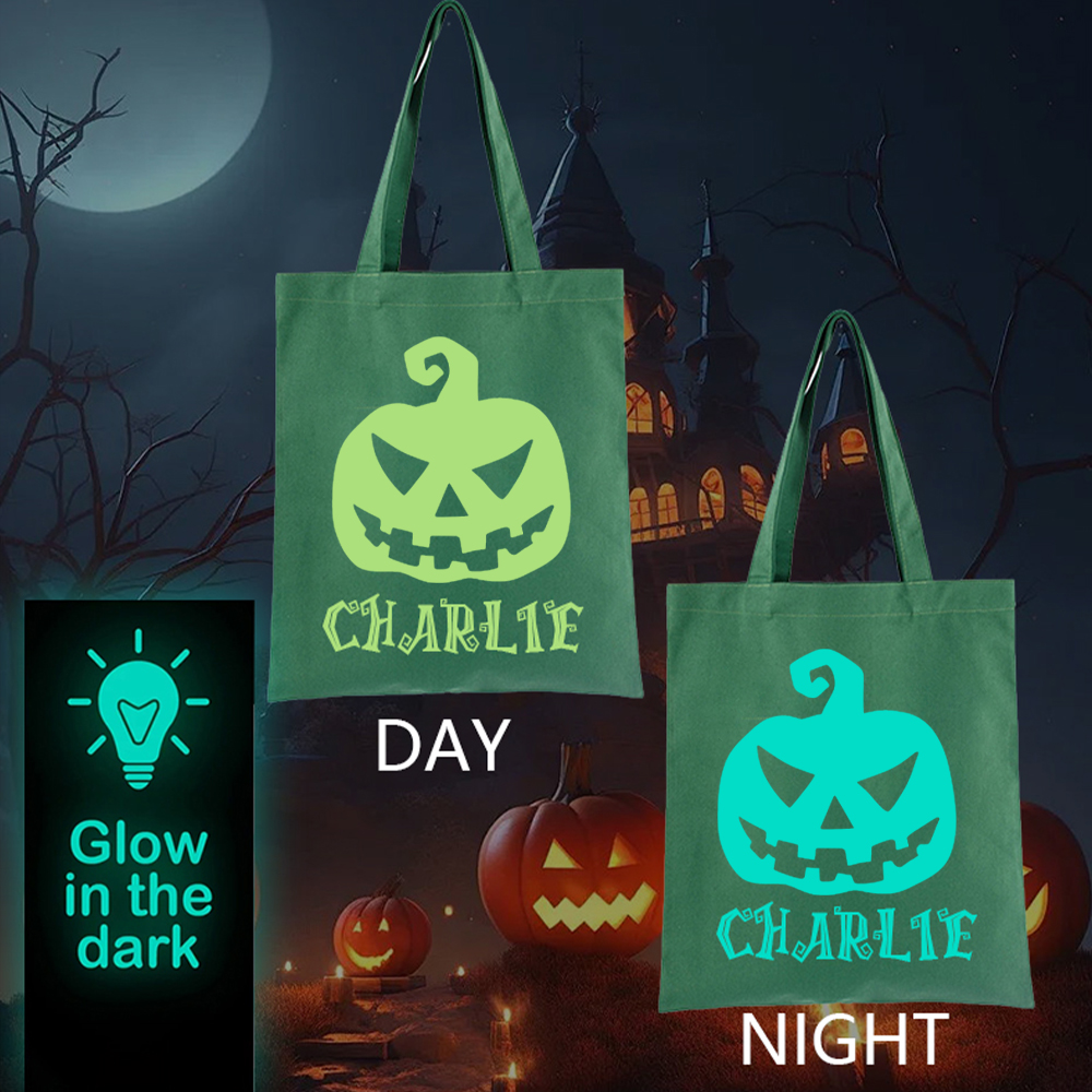 Personalized Glow In The Dark Halloween Treat Bag | CWHalloween16