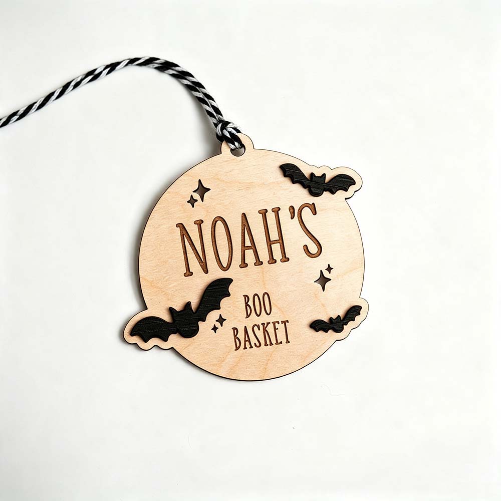 Personalized Halloween Name Boo Basket Tag | CWHalloween86