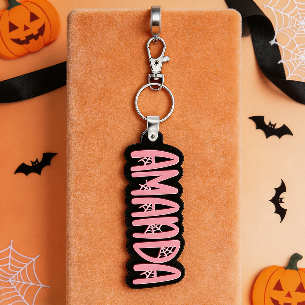 Personalized Halloween Name Tag Keychain | CWHalloween78