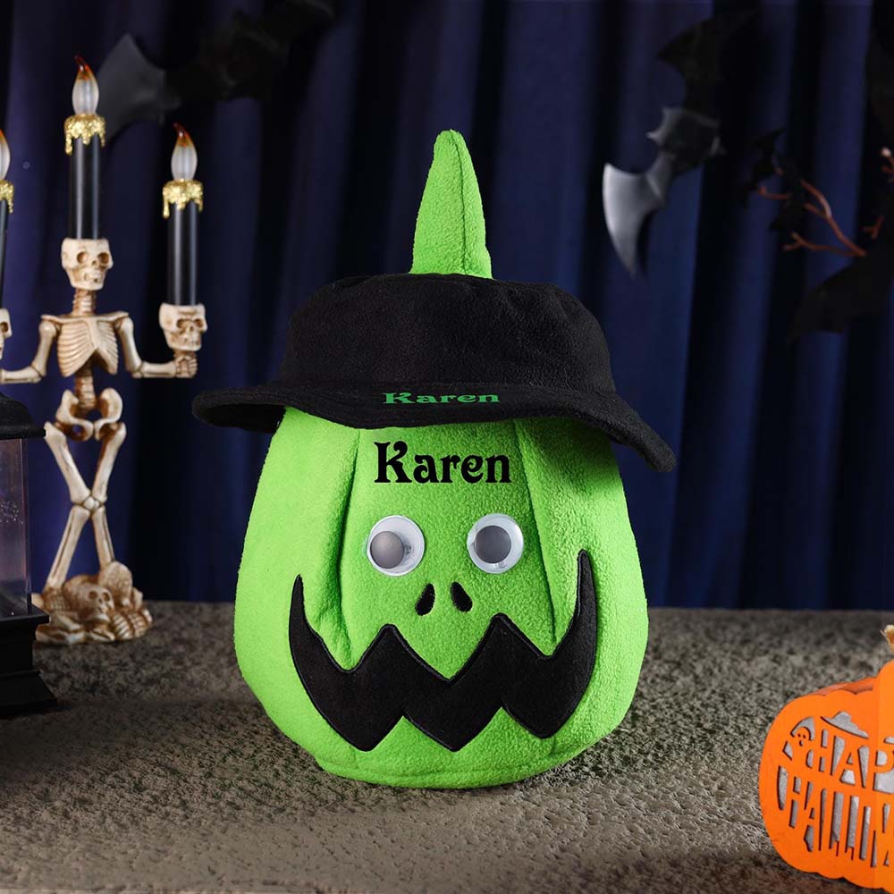 Personalized Halloween Light Up Pumpkin Tote Bag | CWHalloween87