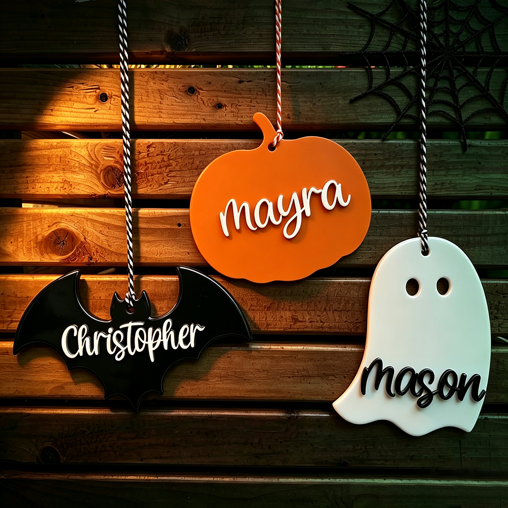 Personalized Halloween Name Boo Basket Tag | CWHalloween80