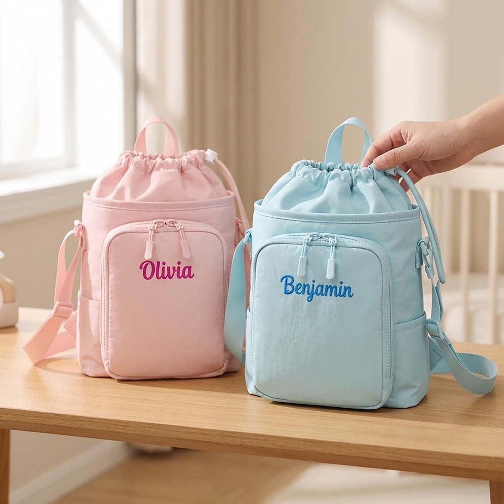 Personalized Embroidered Kids Water Bottle Carrier | CWPack387