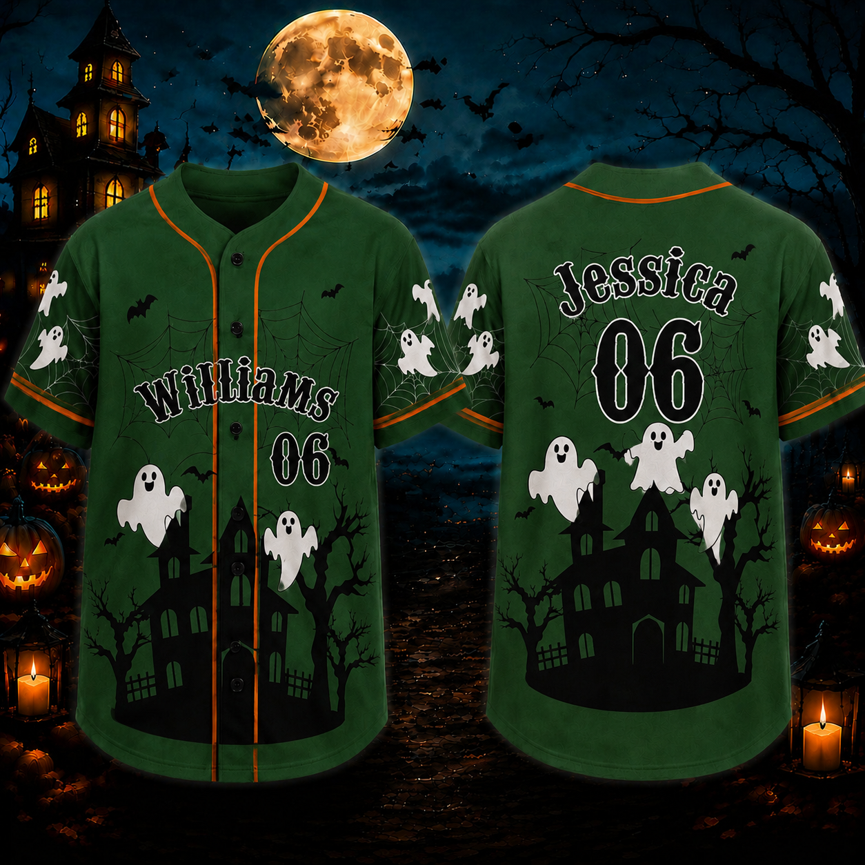 Personalized Halloween Button Up Baseball Jersey For Kid & Adult | CWHalloween111