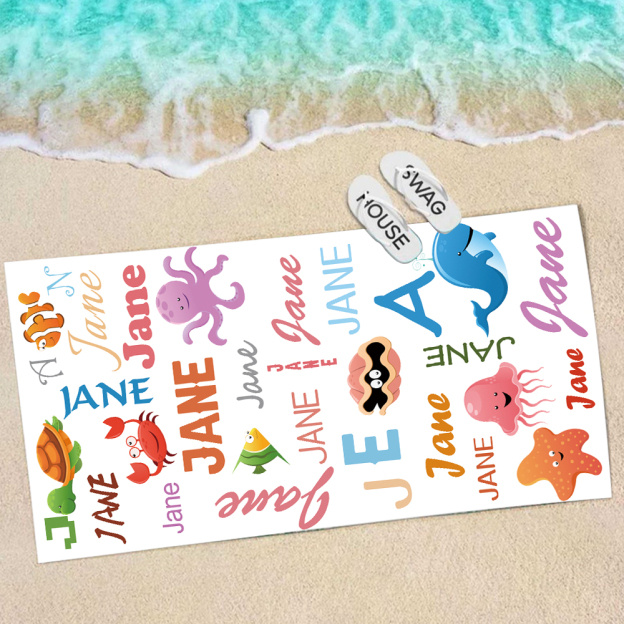 Personalized Lovely Kid Towel for Summer & Beach | CWTowel115