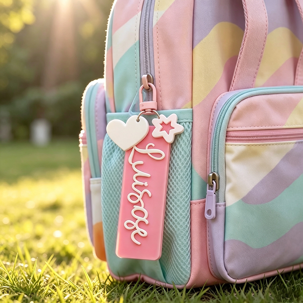 Personalized 3D Printed School Bag Name Tag | CWGift87