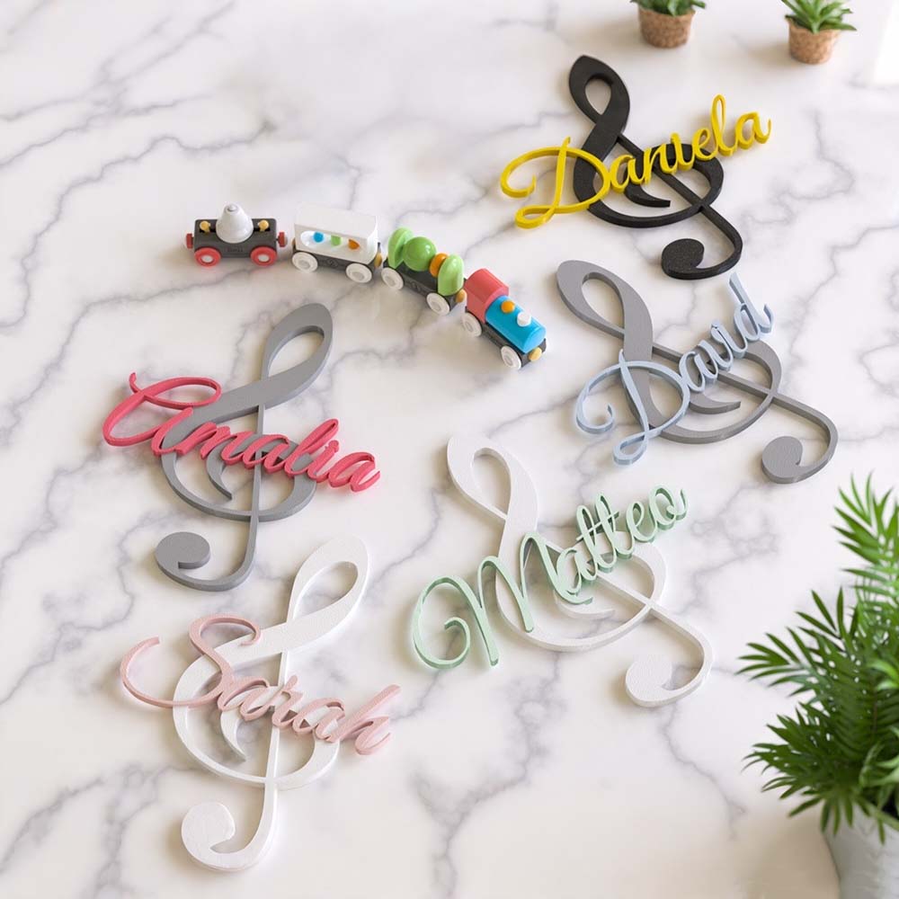 Personalized Music Lettering Door Decoration Name Sign | CWBaby516
