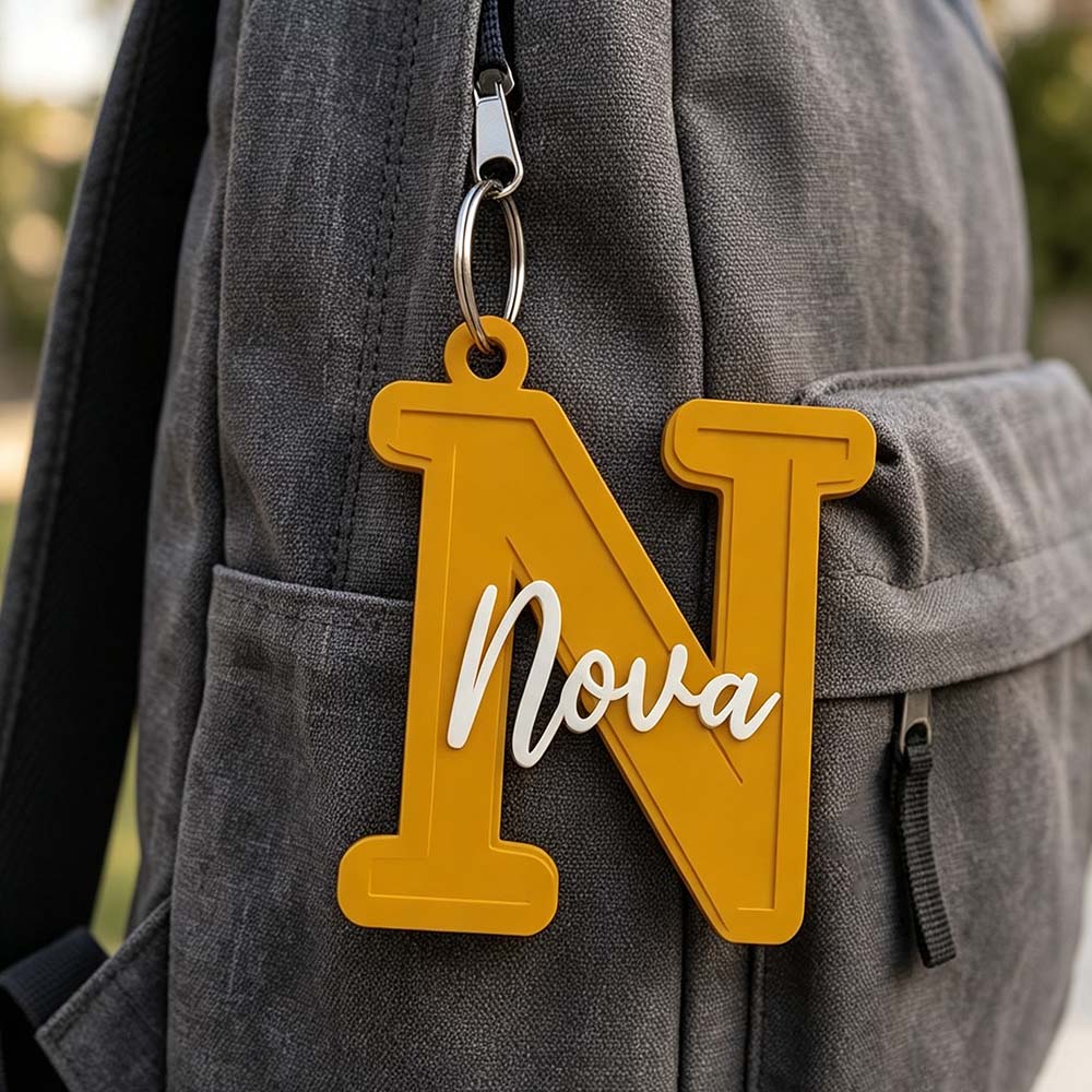 Personalized 3D Printed Backpack Name Tag | CWGift96