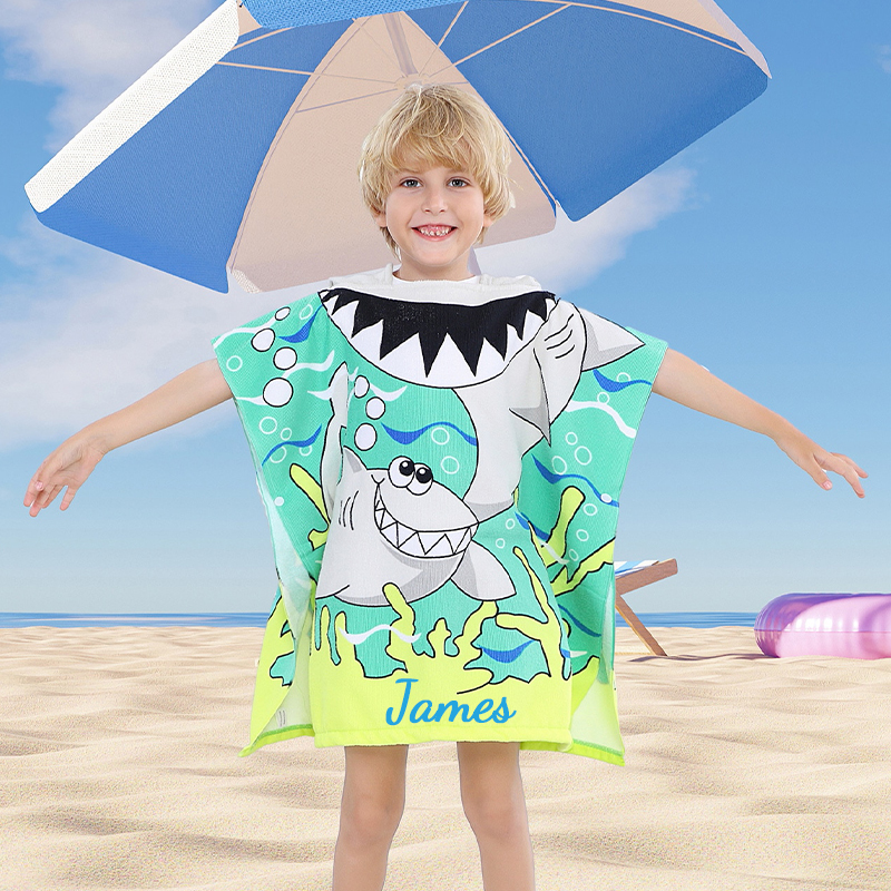 Personalized Embroidery Hooded Beach Towel for Summer & Beach | CWBeach82