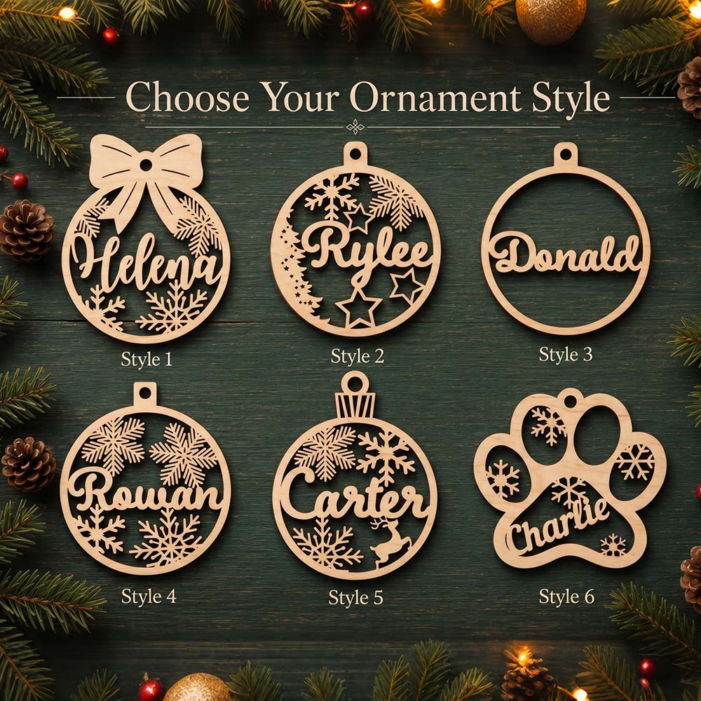 Personalized Wooden Christmas Ornaments | MCGift23
