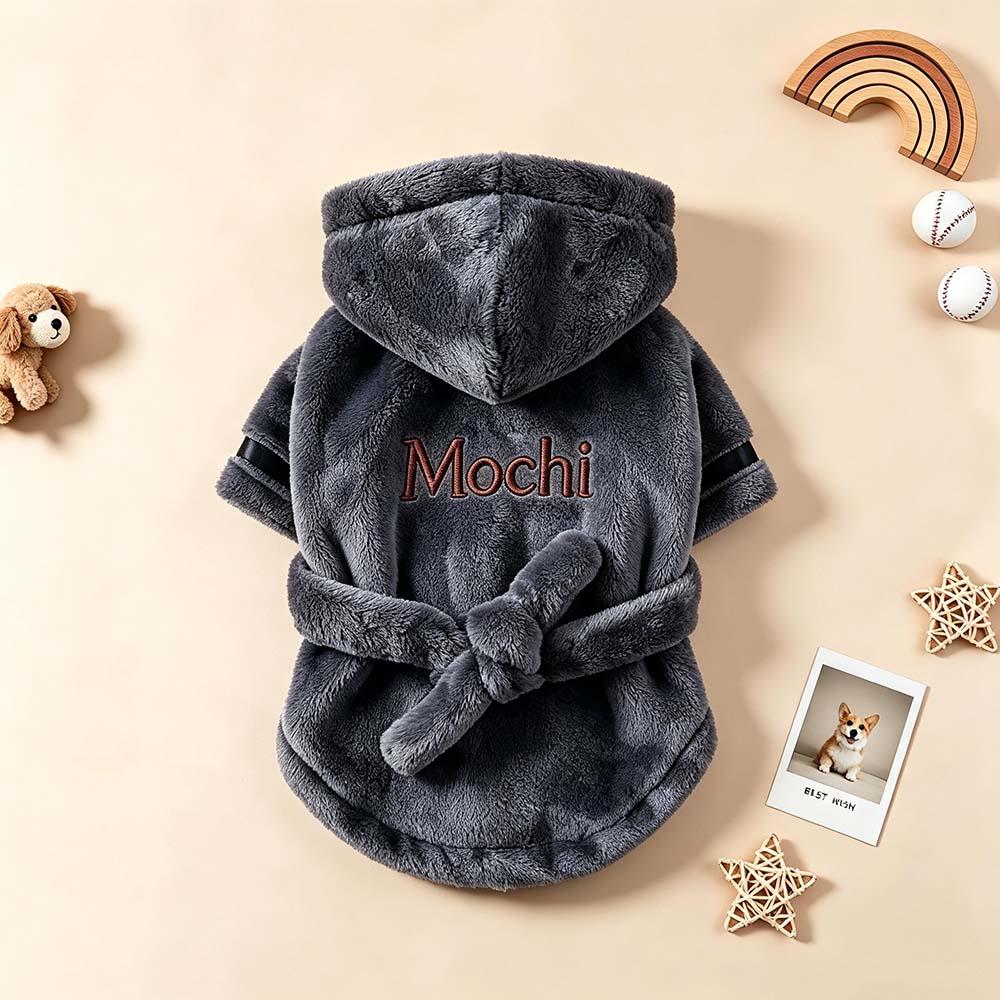 Personalized Embroidery Soft Hooded Pet Bathrobe | BKPet569