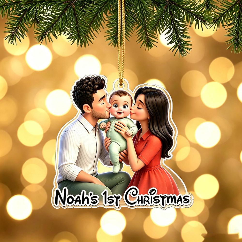 Personalized Acrylic Family First Christmas Ornaments | MCGift377