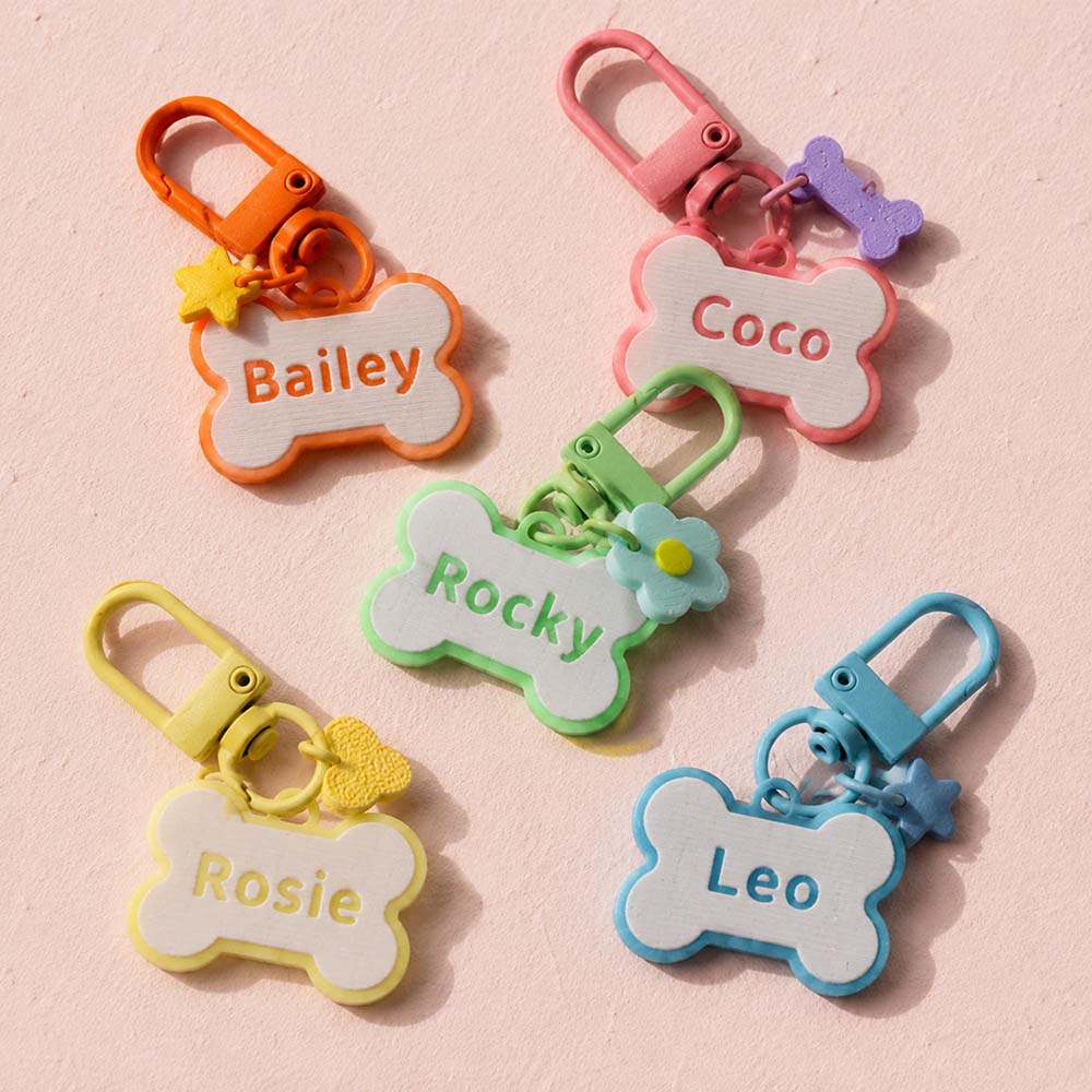 Personalized 3D Printed Bone-Shaped Pets ID Tag | BKPet574