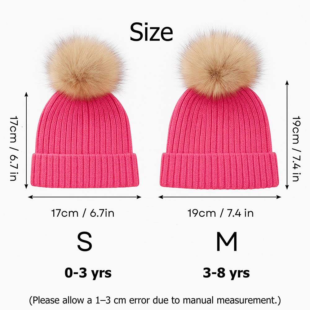 Personalized Hand Embroidered Kids Pom Beanie Winterhat | HSKid87