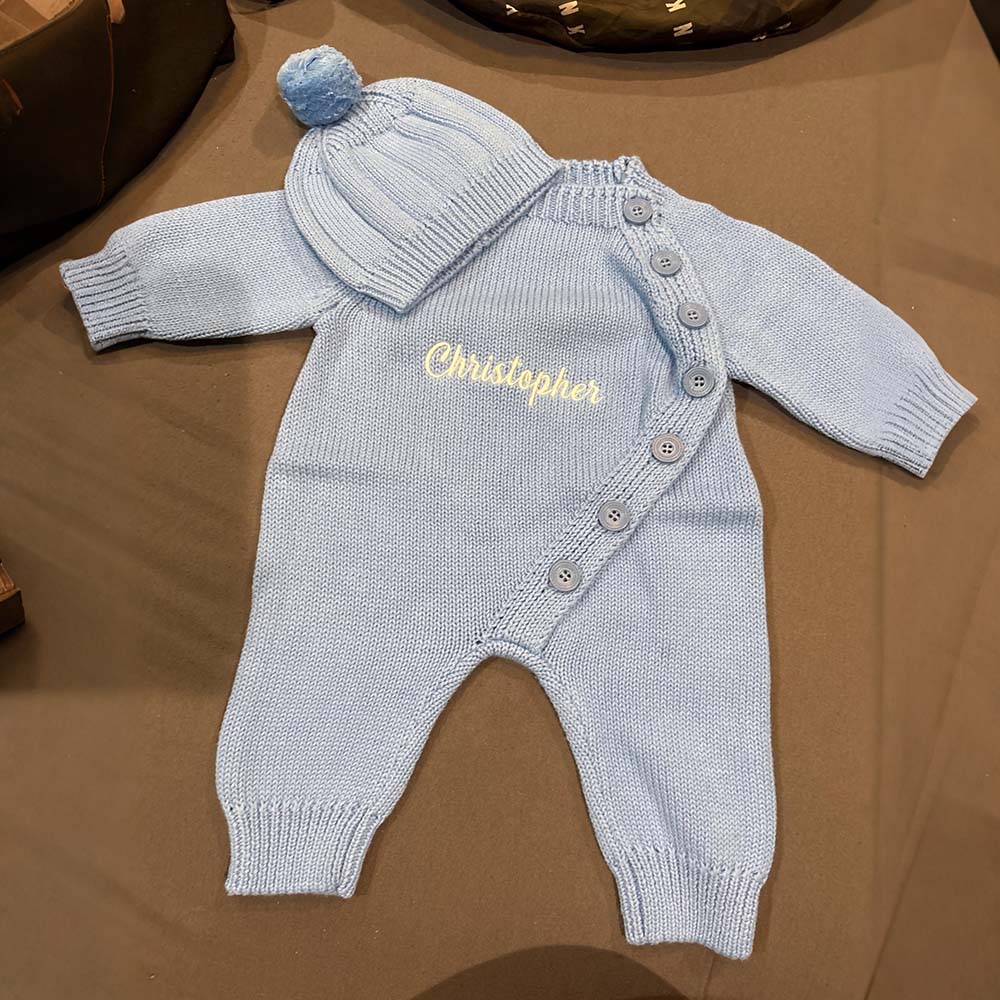 Personalized Embroidered Kids Color Romper Set | inSet13