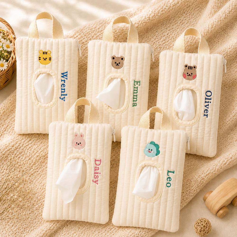 Personalized Embroidered Quilted Baby Wipe Pouch | CWBaby530