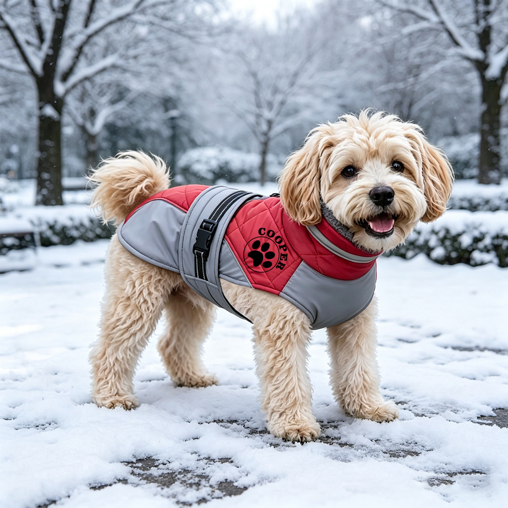 Personalized Pet Winter Warm Thickened Quilted Vest | BKPet600