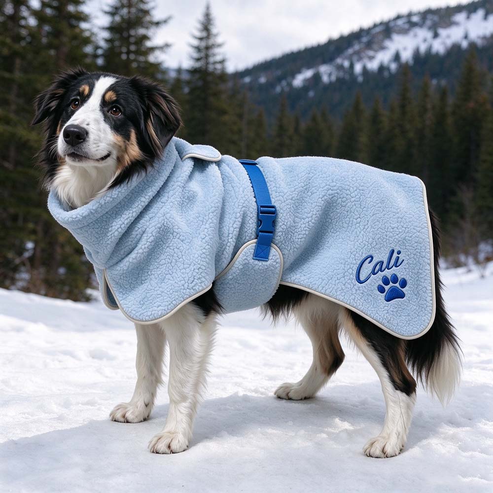 Personalized Embroidered Winter Warm Dogs Fleece Coat | BKPet602