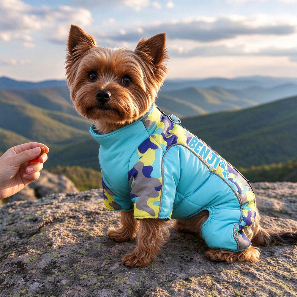 Personalized Pet Winter Warm Windproof Puffer Jacket | BKPet608