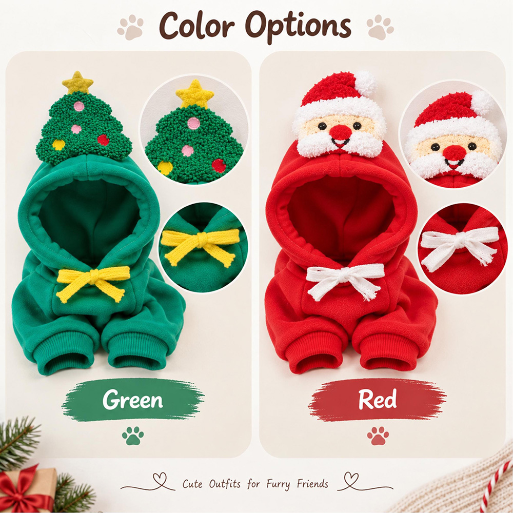 Personalized Embroidered Lovely Pet Christmas Hoodie | MCGift431