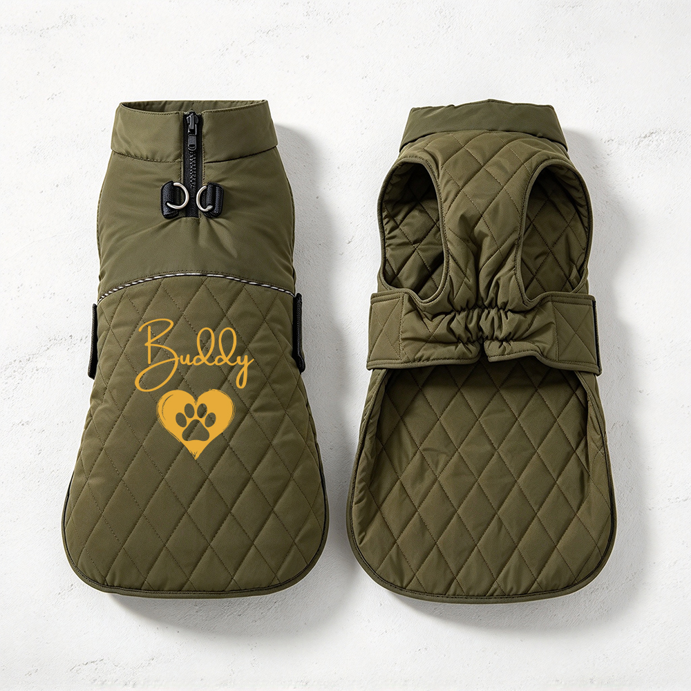Personalized Winter Warm Windproof Puffer Jacket for Pets | BKPet615