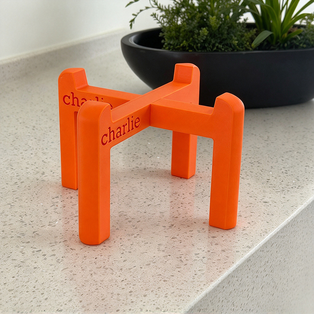 Personalized 3D Printed Pet Elevated Bowl Stand | BKPet653