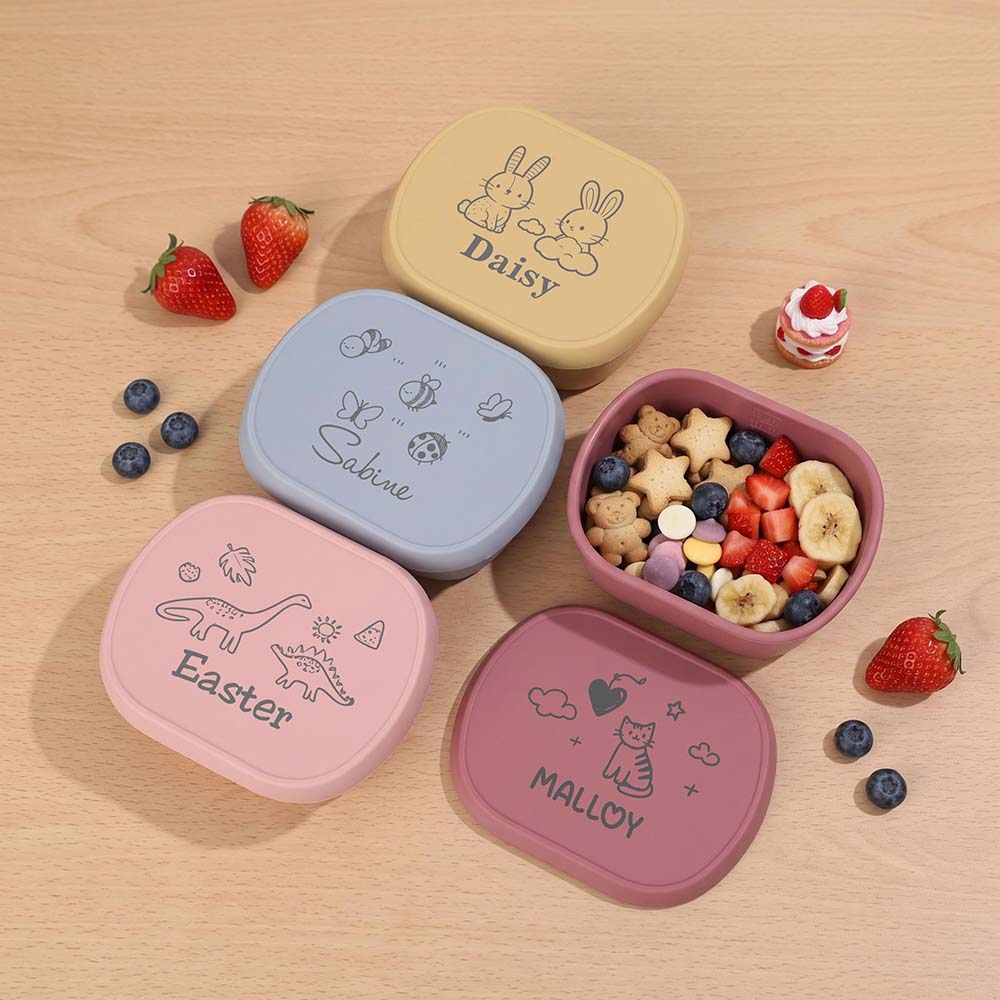 Personalised Cute Design Toddler Silicone Bento Box | CWBaby558