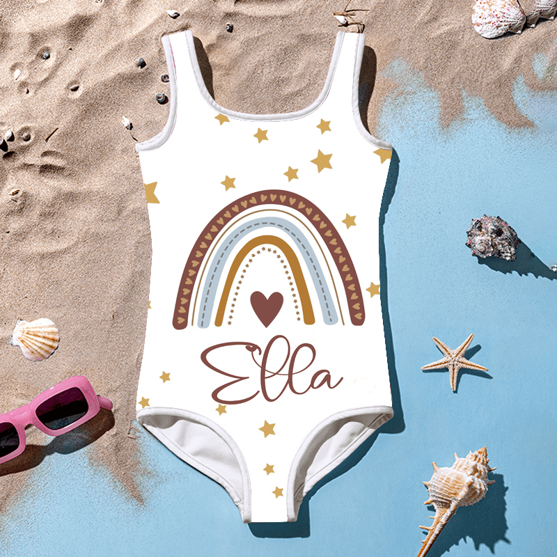 Personalized Rainbow Pattern Swimsuit for Summer | InSwin10