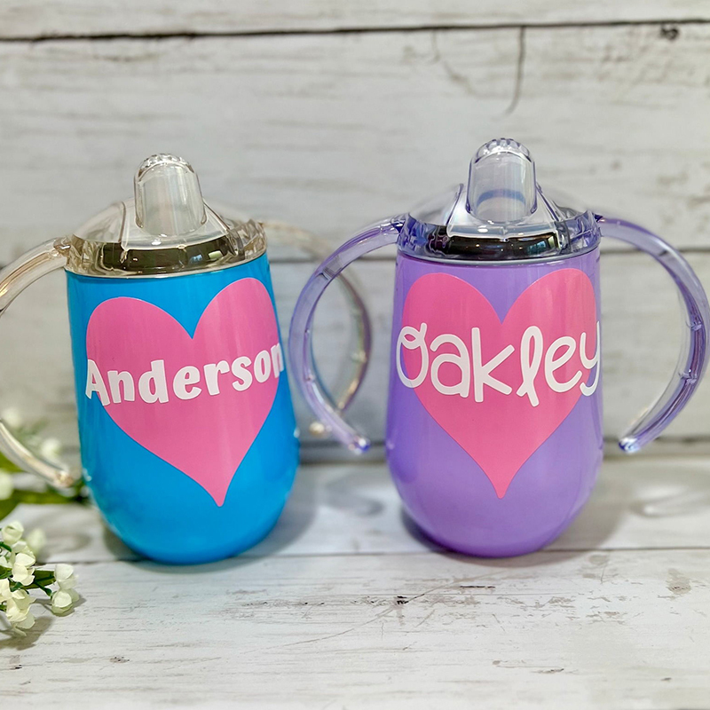 Personalised 10oz Stainless Steel Sippy Cup for Kids  | KidCup01
