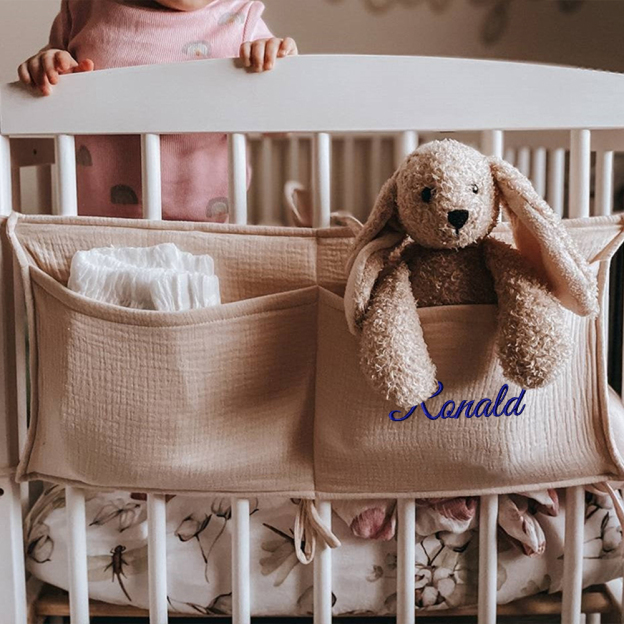 Personalised Embroidery Baby Bed Pocket Accessorise & Diapers Storage | CWBaby58