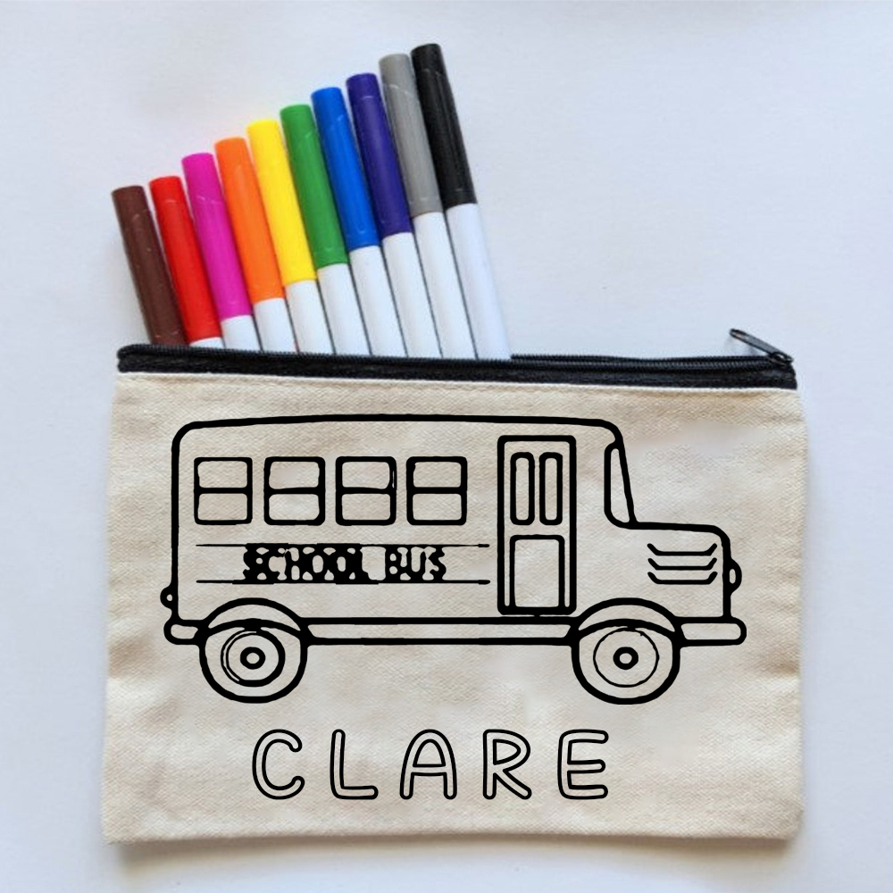 Personalized Gift Color Your Own Bag Kit (Colored Pencils Included)