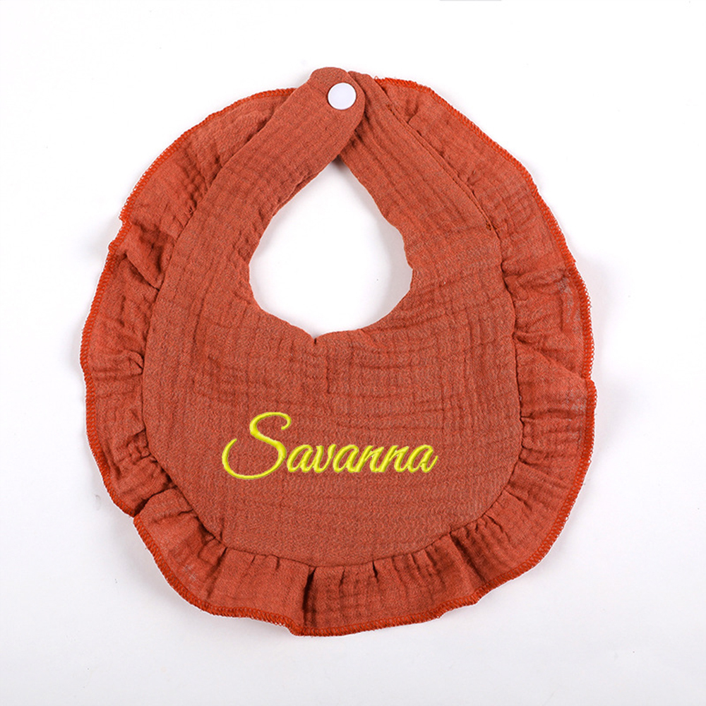 =Personalized Embroidered Baby Cotton Gauze Bibs | CWBaby59
