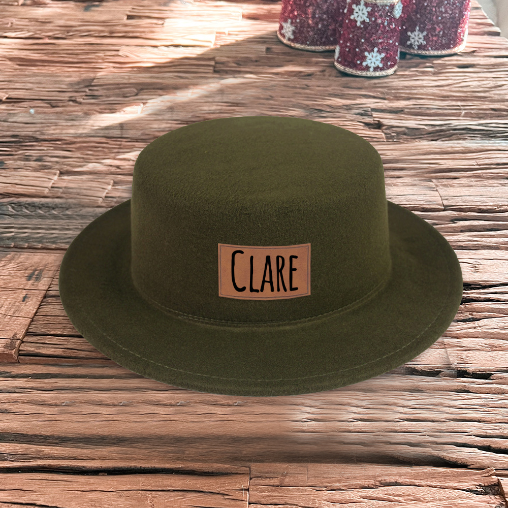 Personalized Leather Patch Jazz Hat for Comfort & Unique | CWBeach104