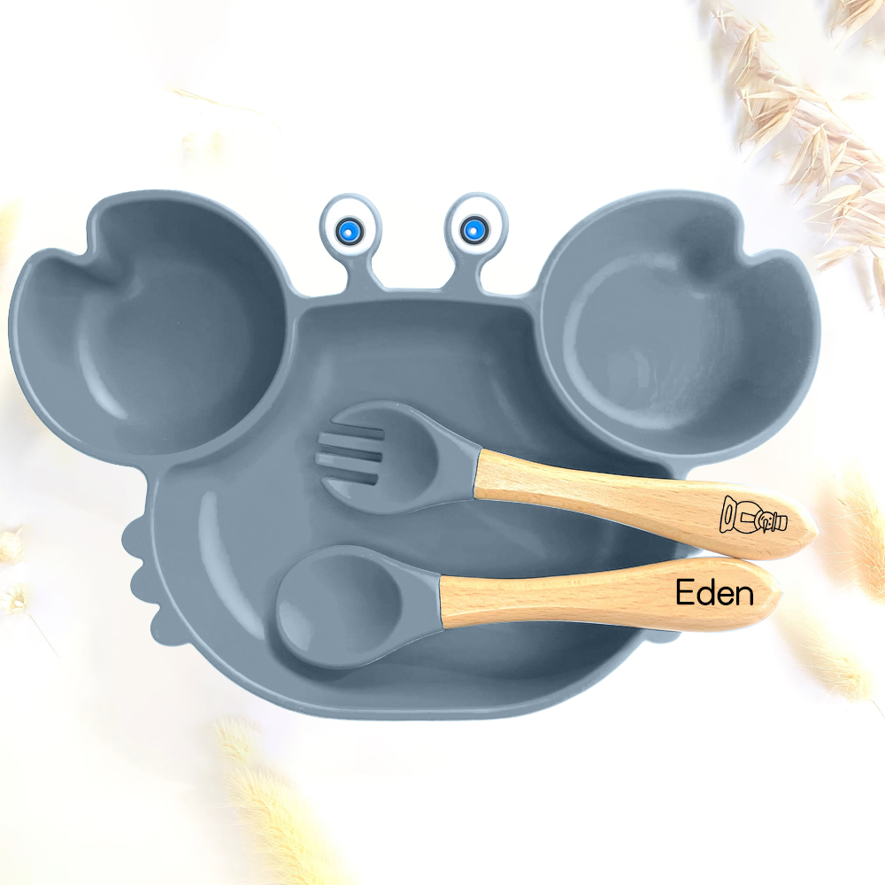 Personalised Baby Silicone Cutlery Set | CWBaby67