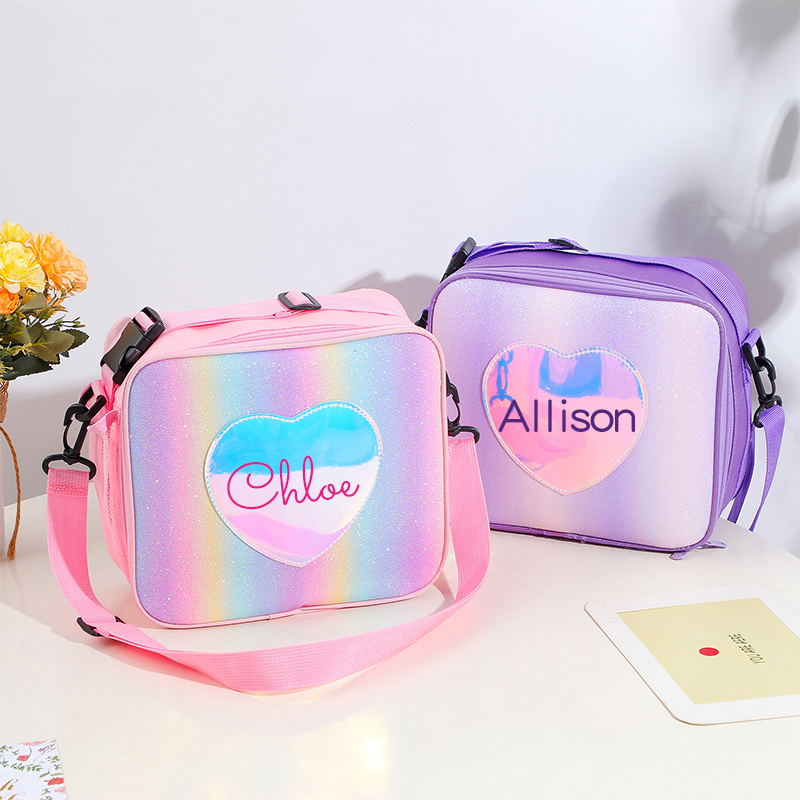 Personalized Name Color Kids Lunch Bag