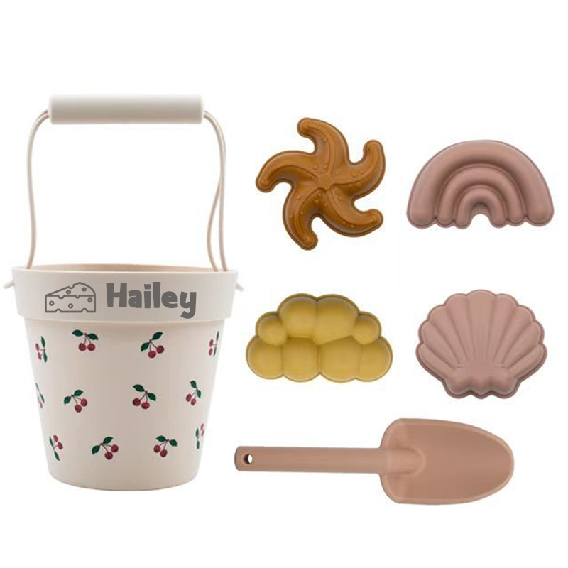 Personalized Kids Silicone Beach Bucket Set | CWToy45