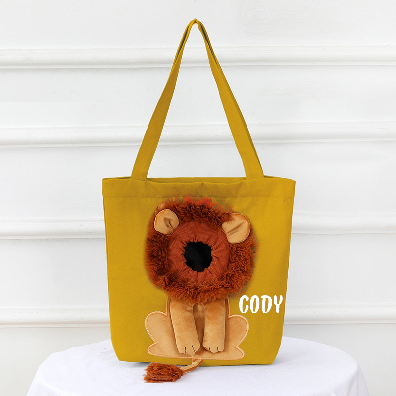 Personalized Lion Design Portable Breathable Cute Pet Carriers | BKPet60