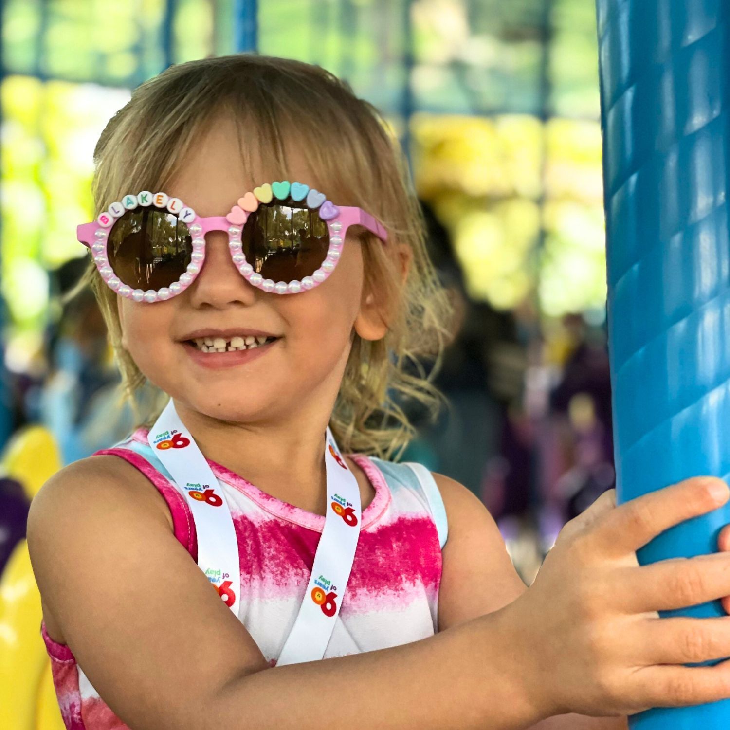 Personalized Name with Pearl & Heart Sunglasses For Kids | CWBeach109