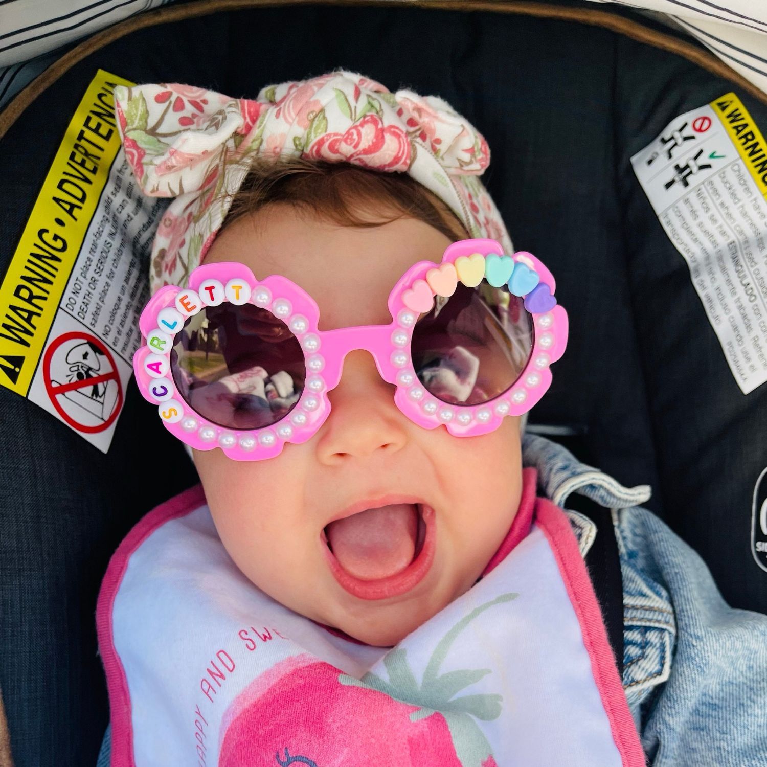 Personalized Colorful Flower Sunglasses For Kids | CWBeach117