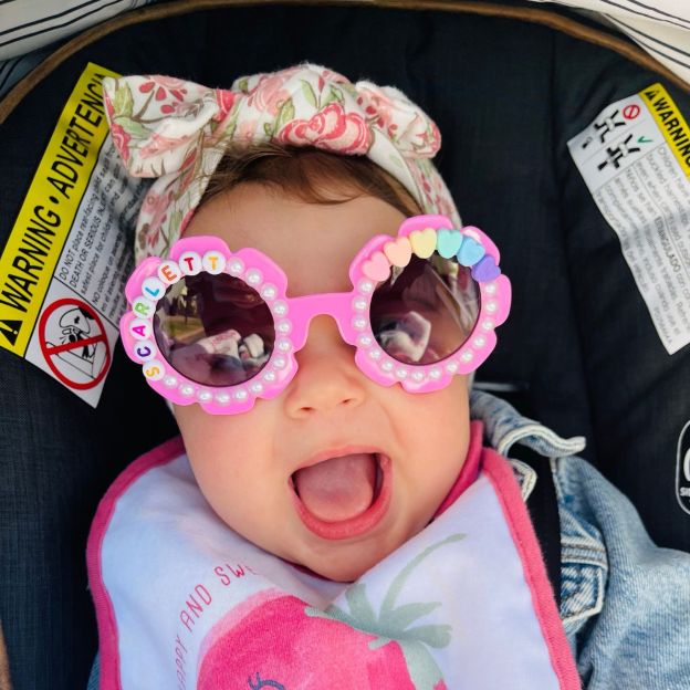 Personalized Colorful Flower Sunglasses For Kids | CWBeach117