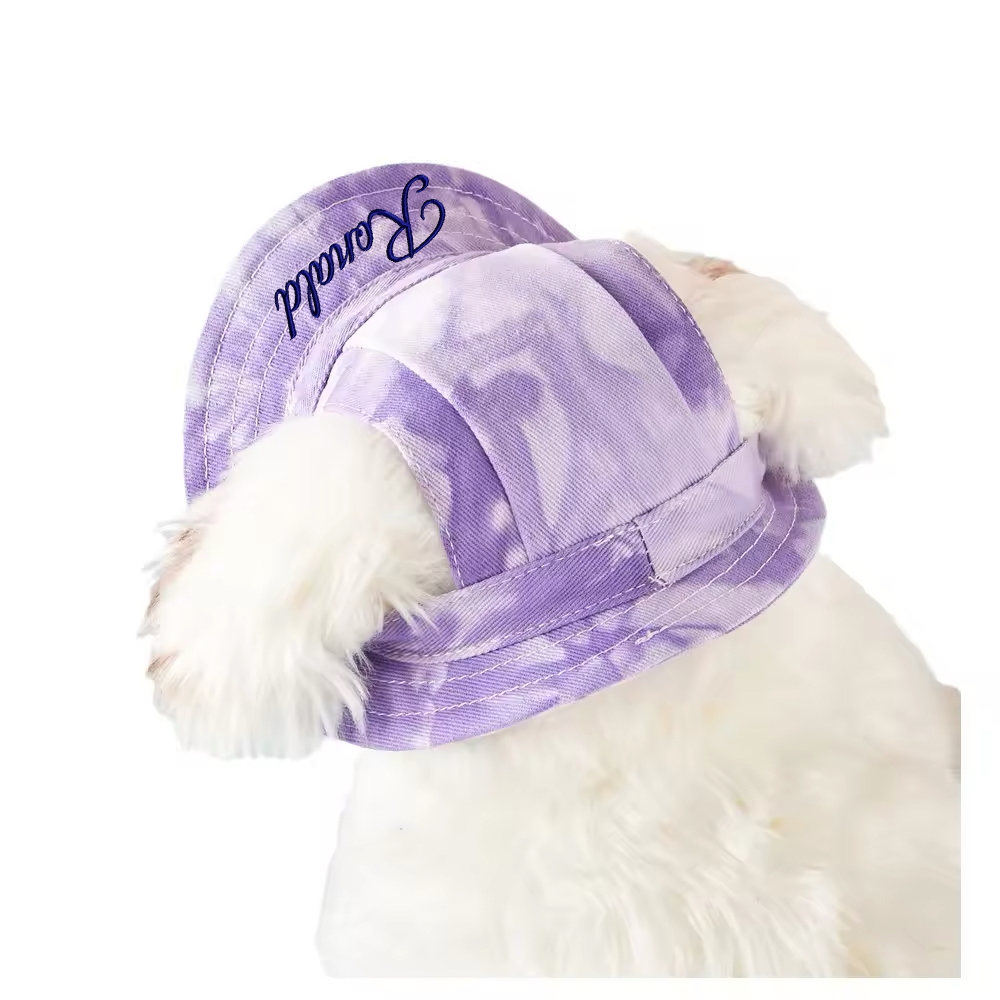 Personalized Embroidery Pet Sun Hat with Ear Holes | BKPet66