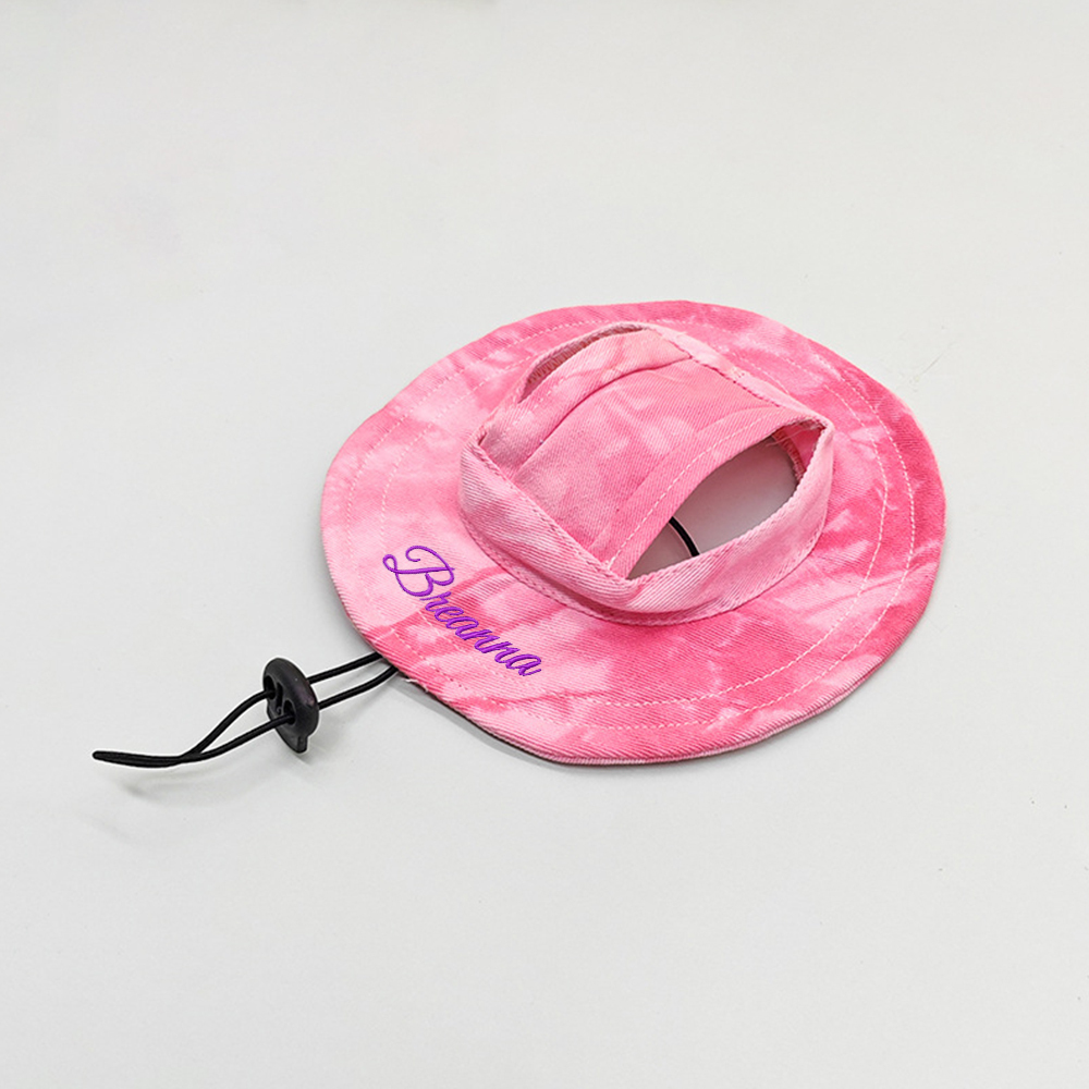 Personalized Embroidery Pet Sun Hat with Ear Holes | BKPet66