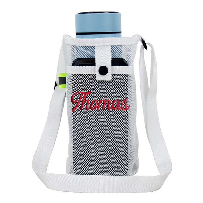 Personalized Embroidery Mesh Water Bottle Pouch Bag | CWBeach141