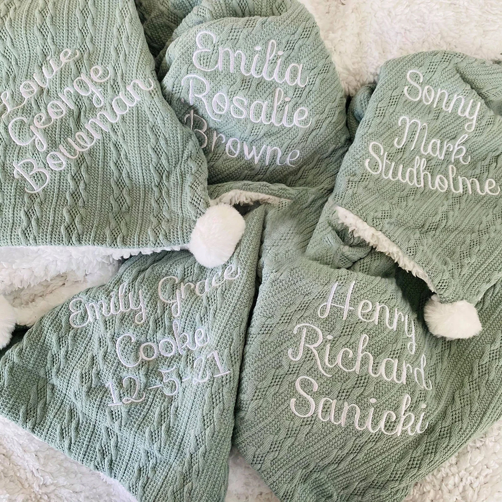 Personalized Embroidered Soft Fleece Baby Blanket | CWBaby80